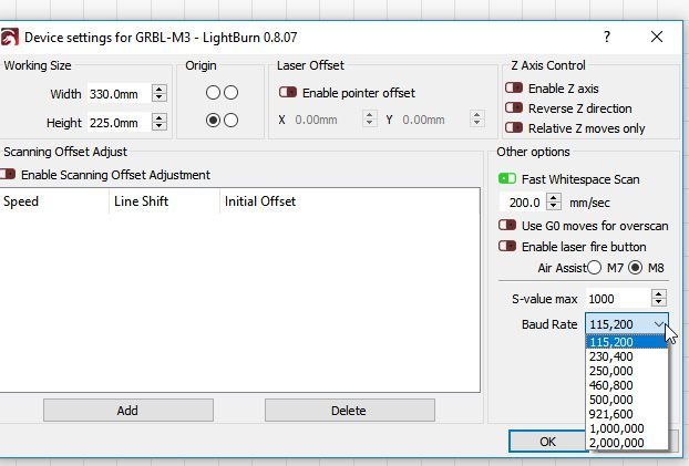 Grbl speed settings windows 7
